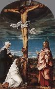 BURGKMAIR, Hans Crucifix with Mary, Mary Magdalen and St John the Evangelist oil painting on canvas